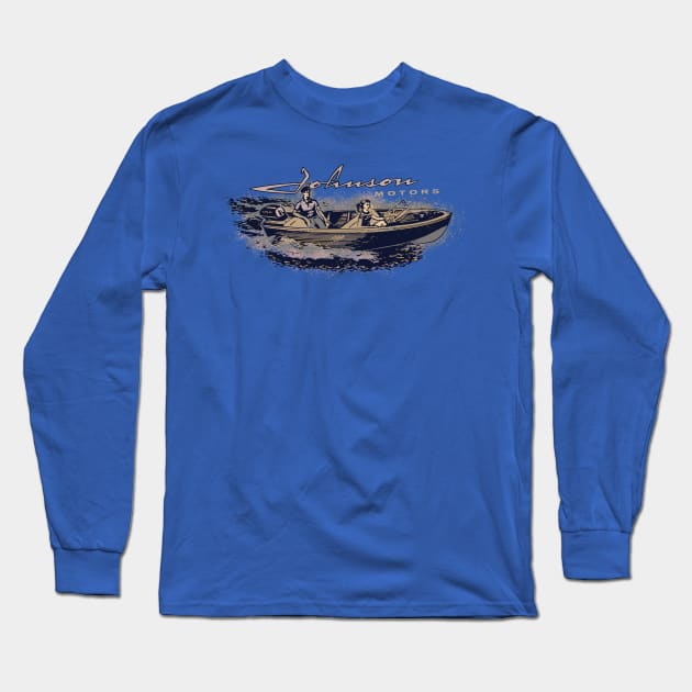 Johnson Motors Long Sleeve T-Shirt by Midcenturydave